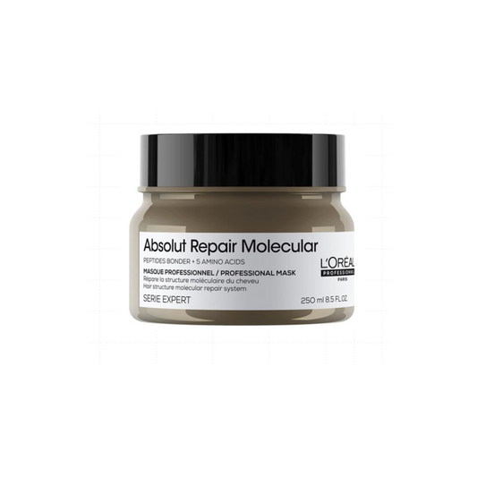 LOREAL - ABSOLUT REPAIR MOLECULAR  MASCARILLA DE REPARACIÓN PARA CABELLO DAÑADO  250 ML